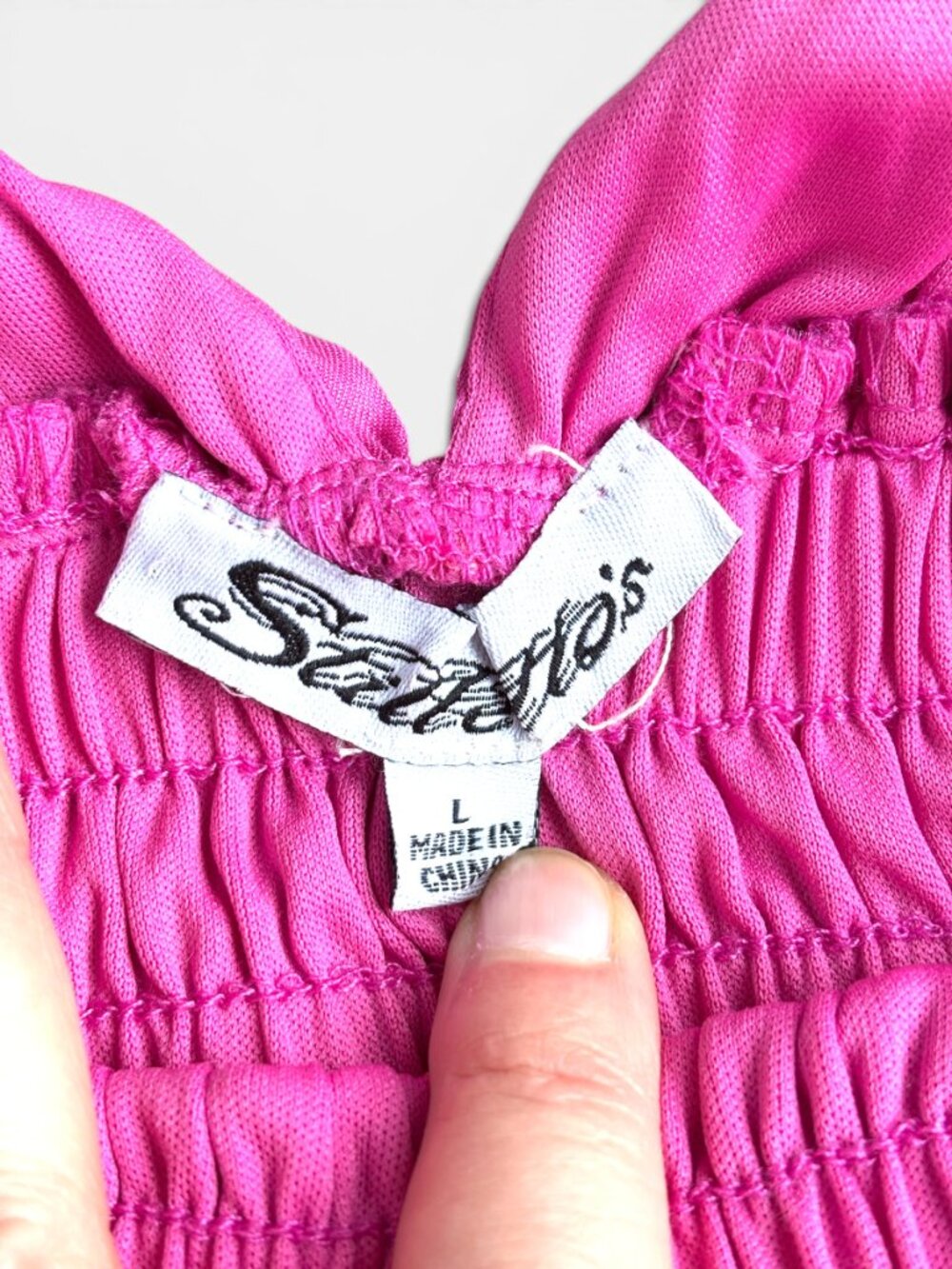 Stiletto's Pink Smocked Plunge Romper - Picture 4 of 16
